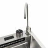 Кухонна мийка сатин Platinum Handmade "Водоспад" повна комплектація PLATINUM 75×45G