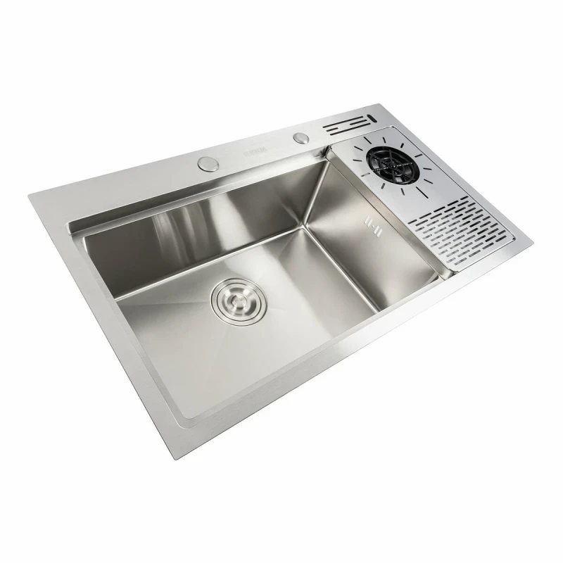 Кухонна мийка Platinum Handmade PLATINUM 78×46 нержавійка