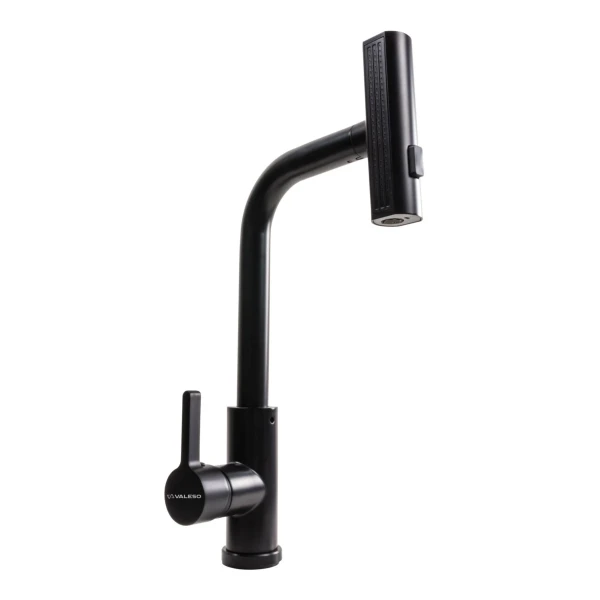 Змішувач кухонний PLATINUM XK09B VALESO PVD чорний
