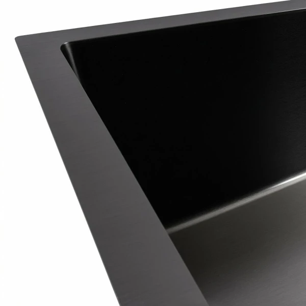 Кухонна мийка PVD чорна 58*43 VALESO Handmade монтаж під стільницю (3.0/0.8)