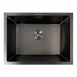 Кухонна мийка PVD чорна 58*43 VALESO Handmade монтаж під стільницю (3.0/0.8)