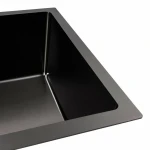 Кухонна мийка PVD чорна 58*43 VALESO Handmade монтаж під стільницю (3.0/0.8)