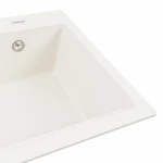 Кухонна мийка гранітна матова 7545 NIKA VALESO Біла в крапку