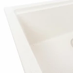 Кухонна мийка гранітна матова 7545 NIKA VALESO Біла в крапку