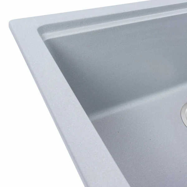 Кухонна мийка гранітна матова 7545 NIKA VALESO Сірий металік