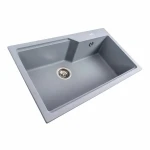 Кухонна мийка гранітна матова 7545 NIKA VALESO Сірий металік