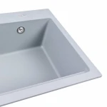 Кухонна мийка гранітна матова 7545 NIKA VALESO Сірий металік