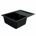 Гранітна мийка для кухні VALESO 6550 INTENSO матова Чорний металік
