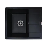 Гранітна мийка для кухні VALESO 5851 ARIA матова Чорна