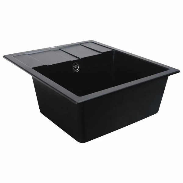 Гранітна мийка для кухні VALESO 5851 ARIA матова Чорна