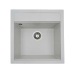 Гранітна мийка для кухні VALESO 5149 FIESTA матова Біла в крапку