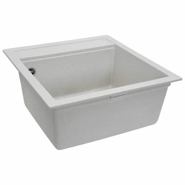 Гранітна мийка для кухні VALESO 5149 FIESTA матова Біла в крапку