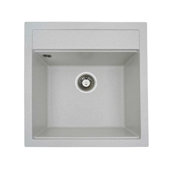 Гранітна мийка для кухні VALESO 5149 FIESTA матова Біла в крапку