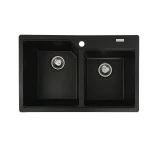 Гранітна мийка для кухні VALESO 7850 HARMONY матова Чорна