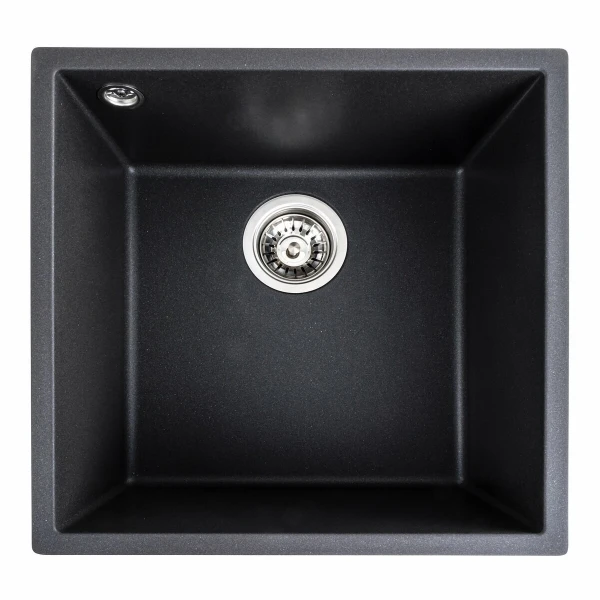 Гранітна мийка для кухні VALESO 4040 RUBA матовий моріон