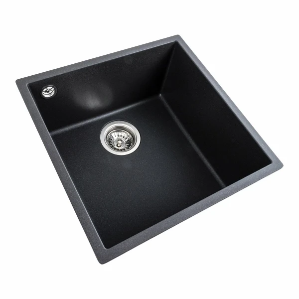 Гранітна мийка для кухні VALESO 4040 RUBA матовий моріон