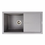 Гранітна мийка для кухні VALESO 7843 SOLID матовий Сірий металік