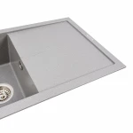 Гранітна мийка для кухні VALESO 7843 SOLID матовий Сірий металік