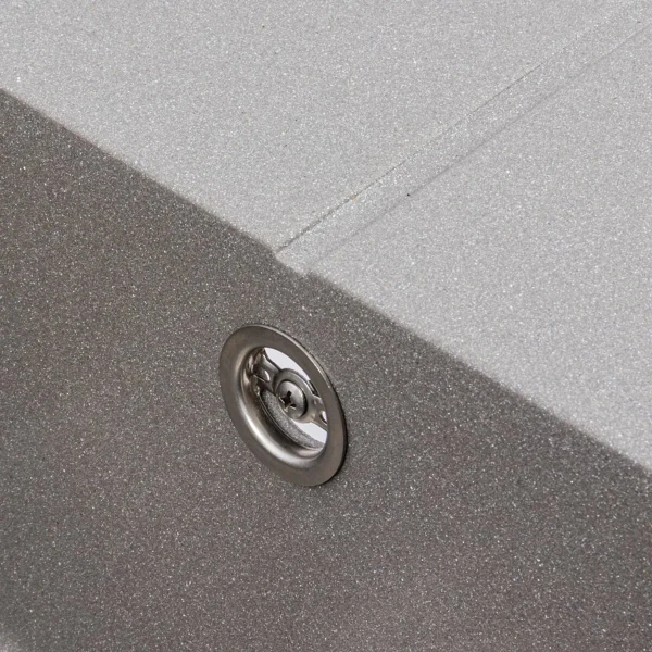 Гранітна мийка для кухні VALESO 7843 SOLID матовий Сірий металік