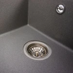 Гранітна мийка для кухні VALESO 7843 SOLID матовий Сірий металік