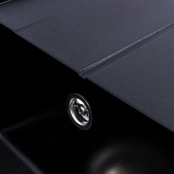 Гранітна мийка для кухні VALESO 7843 SOLID матовий Чорний