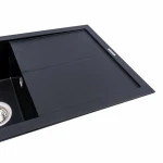 Гранітна мийка для кухні VALESO 7843 SOLID матовий Чорний