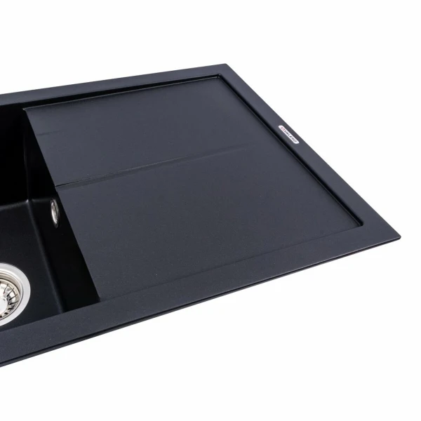 Гранітна мийка для кухні VALESO 7843 SOLID матовий Чорний