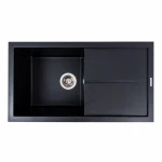 Гранітна мийка для кухні VALESO 7843 SOLID матовий Чорний