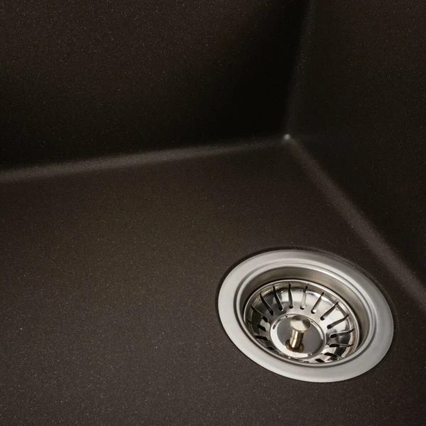 Гранітна мийка для кухні VALESO 7950 Selena матова Темна скеля