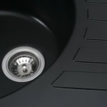 Гранітна мийка для кухні VALESO 6250 SOUL матова Чорна