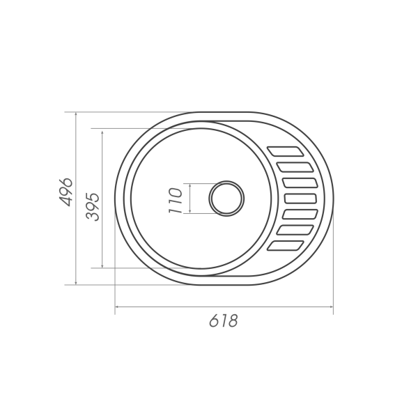 Гранітна мийка для кухні VALESO 6250 SOUL матова Чорна