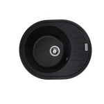 Гранітна мийка для кухні VALESO 6250 SOUL матова Чорна