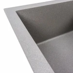Гранітна мийка для кухні VALESO 7843 SOLID матовий Сірий мусон