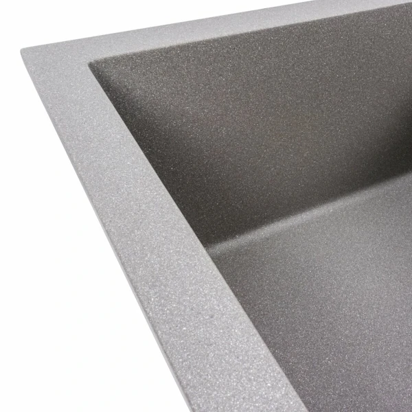 Гранітна мийка для кухні VALESO 7843 SOLID матовий Сірий мусон