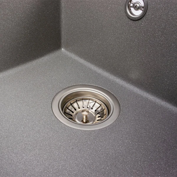 Гранітна мийка для кухні VALESO 7843 SOLID матовий Сірий мусон