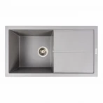 Гранітна мийка для кухні матовий мусон VALESO 7843 SOLID Сірий
