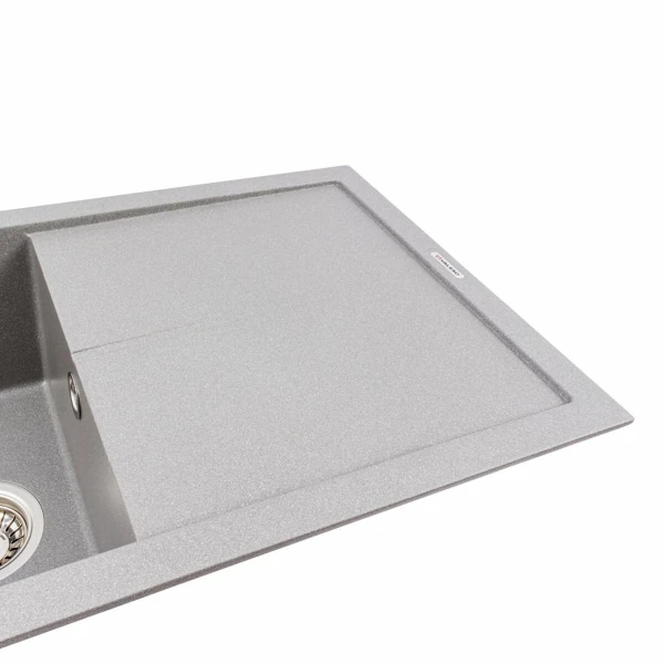 Гранітна мийка для кухні VALESO 7843 SOLID матовий Сірий мусон