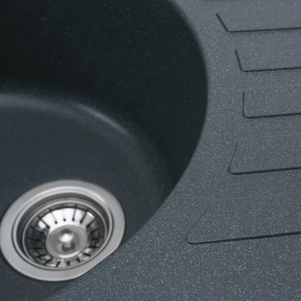 Гранітна мийка для кухні VALESO 6250 SOUL матова Антрацит