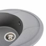 Гранітна мийка для кухні VALESO 5847 ONYX матова (сірий мусон)