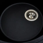 Гранітна мийка для кухні VALESO 5847 ONYX матова (чорний металік)
