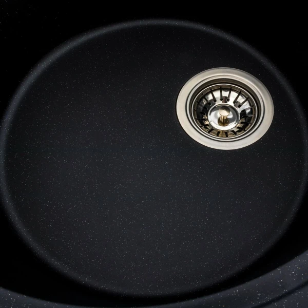 Гранітна мийка для кухні VALESO 5847 ONYX матова (чорний металік)