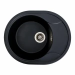 Гранітна мийка для кухні VALESO 5847 ONYX матова (чорний металік)