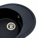 Гранітна мийка для кухні VALESO 5847 ONYX матова (чорний металік)