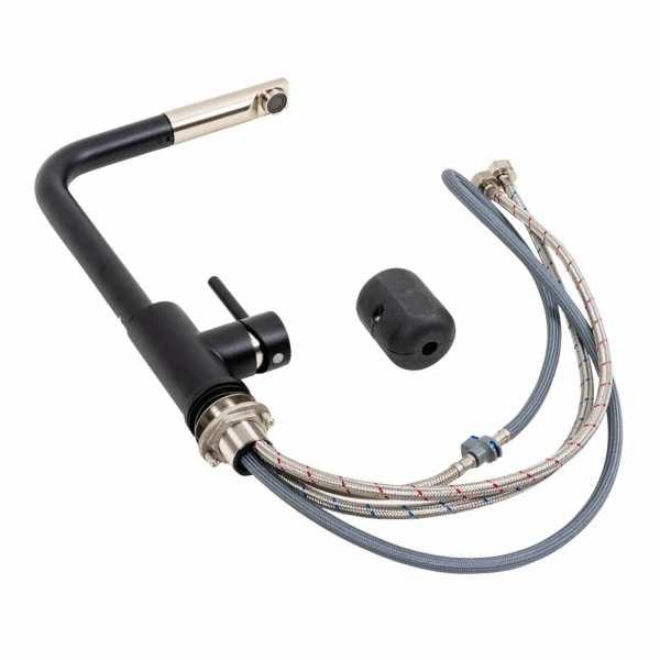 Кухонний змішувач з висувною лійкою VALESO Q411B Чорний матовий