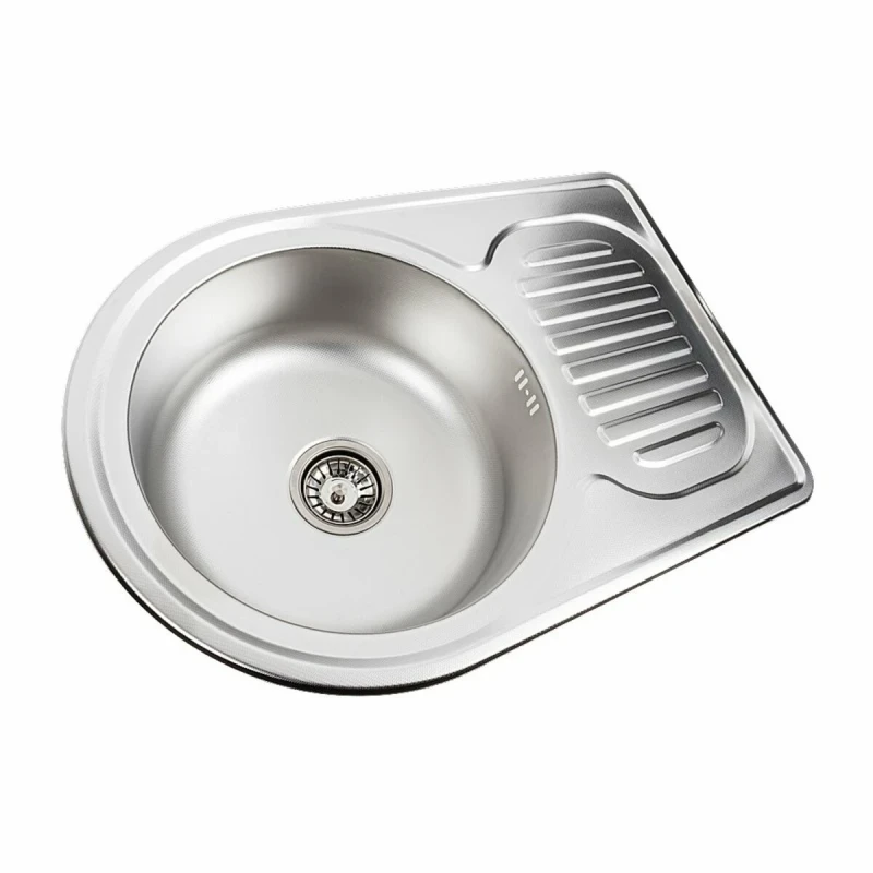 Кухонна мийка нержавіючої сталі Platinum ДЕКОР PLATINUM 6745 з (0,8/180 мм)