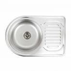 Кухонна мийка нержавіючої сталі Platinum ДЕКОР PLATINUM 6745 з (0,8/180 мм)