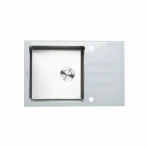 Кухонна мийка Platinum Handmade 780х510х200 PLATINUM WHITE GLASS