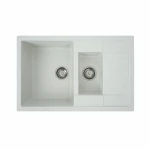 Гранітна мийка для кухні Platinum 7850W TOSKANA матова Біла в крапку