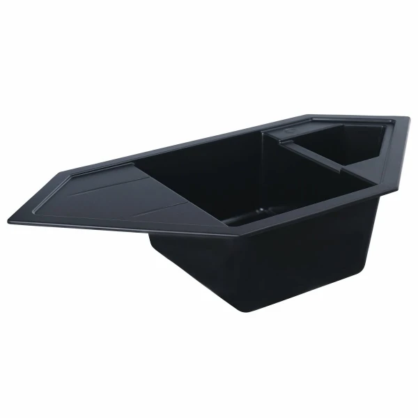 Гранітна мийка для кухні Platinum 9950 PANDORA матова Чорна