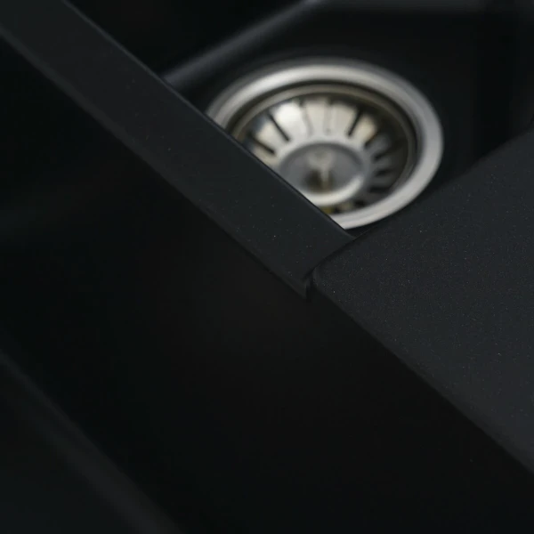 Гранітна мийка для кухні Platinum 9950 PANDORA матова Чорна